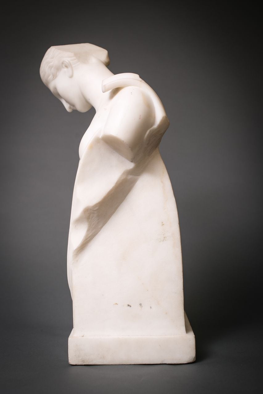 Psyche of Capua Marble Sculpture In Excellent Condition For Sale In Hudson, NY