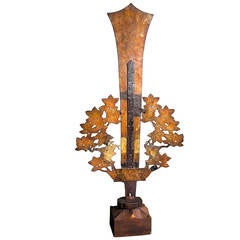 Japanese Pounded Bronze Finial 2