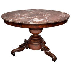 Center Hall Louis Philippe Marble Top Table 3