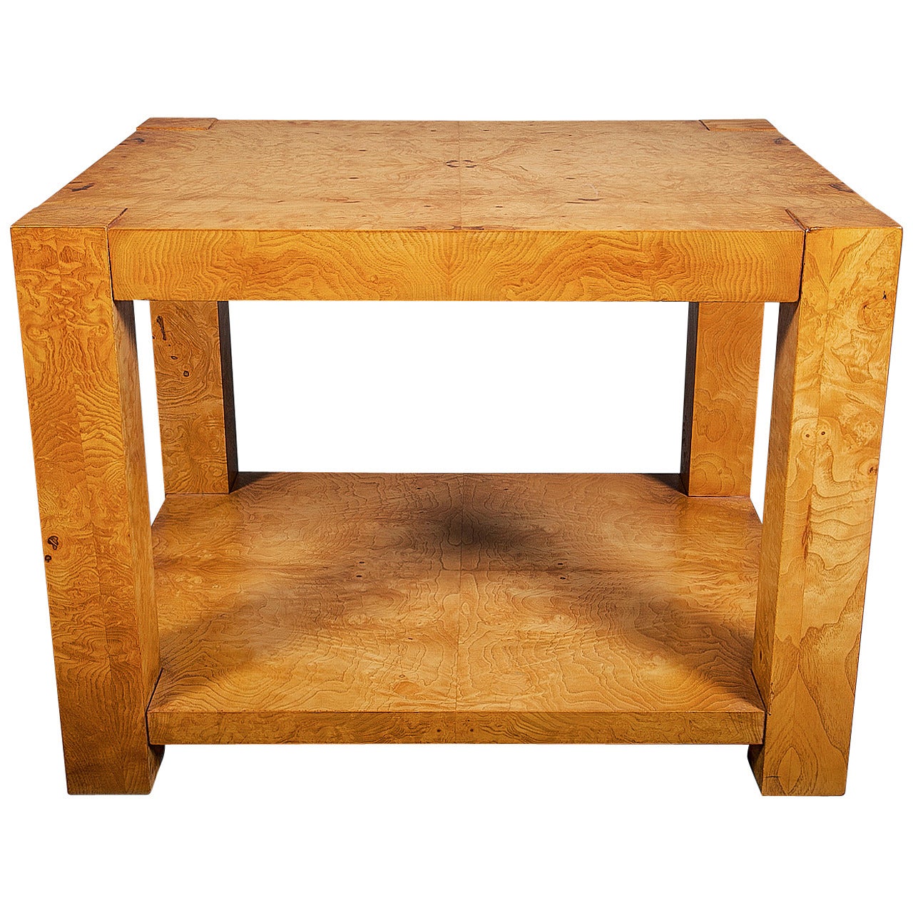 Mid-Century-Tisch aus Wurzelholzfurnier