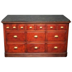 Antique French Counter with Marble Top