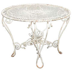 Unusual French Iron Garden Table