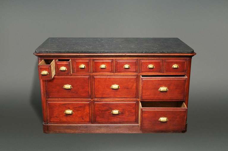 French Counter with Marble Top In Excellent Condition For Sale In Hudson, NY