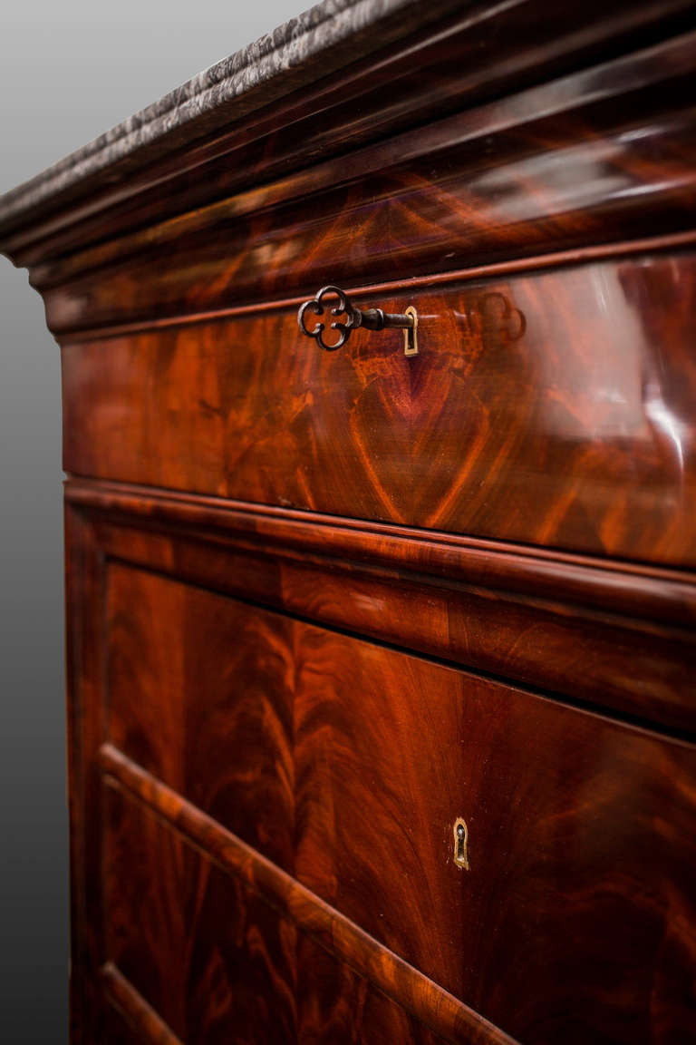Louis Philippe secretary with marble top.