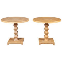 Pair of Modern Cerused Oak Tables