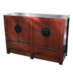 Chinese Red Lacquer Cabinet