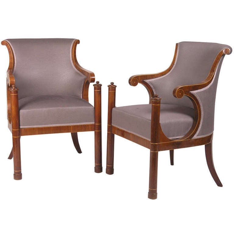 Pair of Original Biedermeier Armchairs