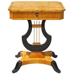 A Swedish Biedermeier Lyre Table, 1920's