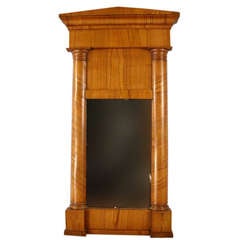 Biedermeier ash veneered mirror