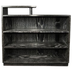 Black Cerused Oak Bookcase