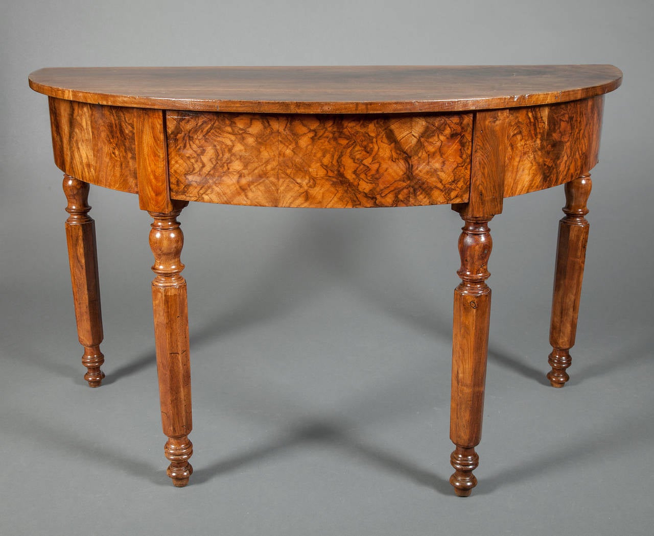 French Pair of Demilune Tables For Sale