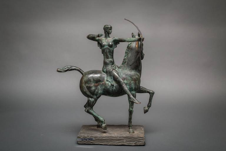Bronze Horse with Archer by Temur Lomidze For Sale 2