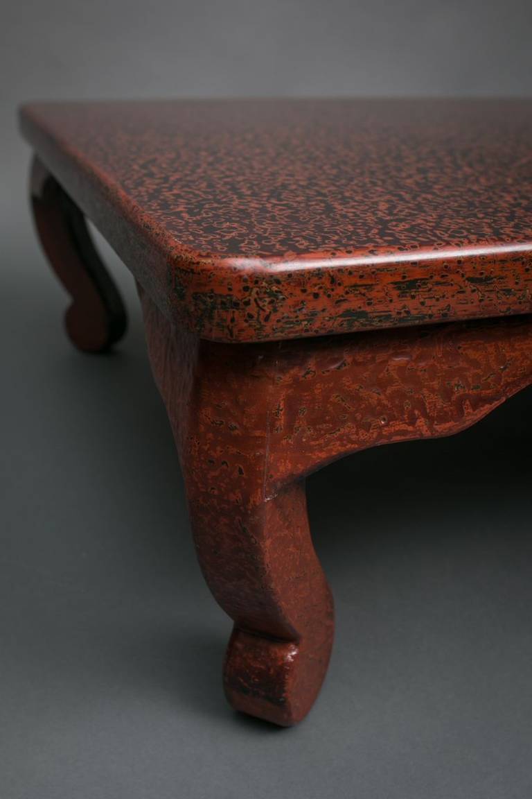 Wakasa Red Lacquer Table In Excellent Condition In Hudson, NY