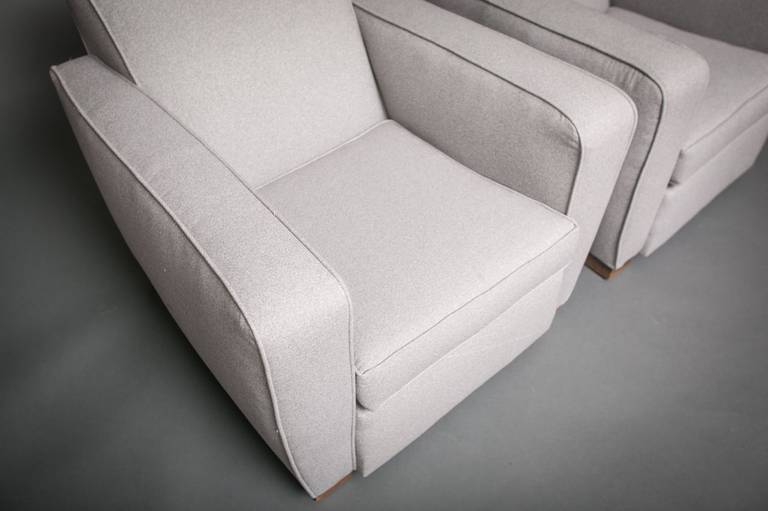 French Pair of Modern Armchairs