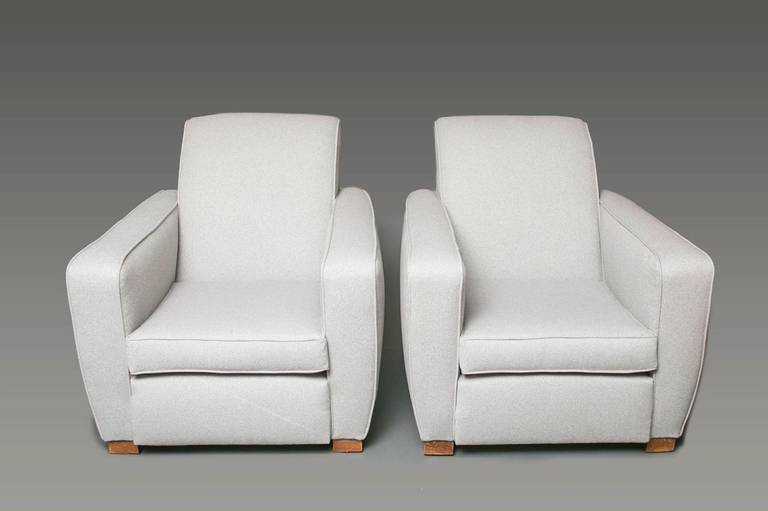 Pair of modern armchairs, by Charles Dudouyt.
 