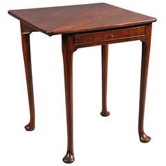 Antique George III mahogany corner table.