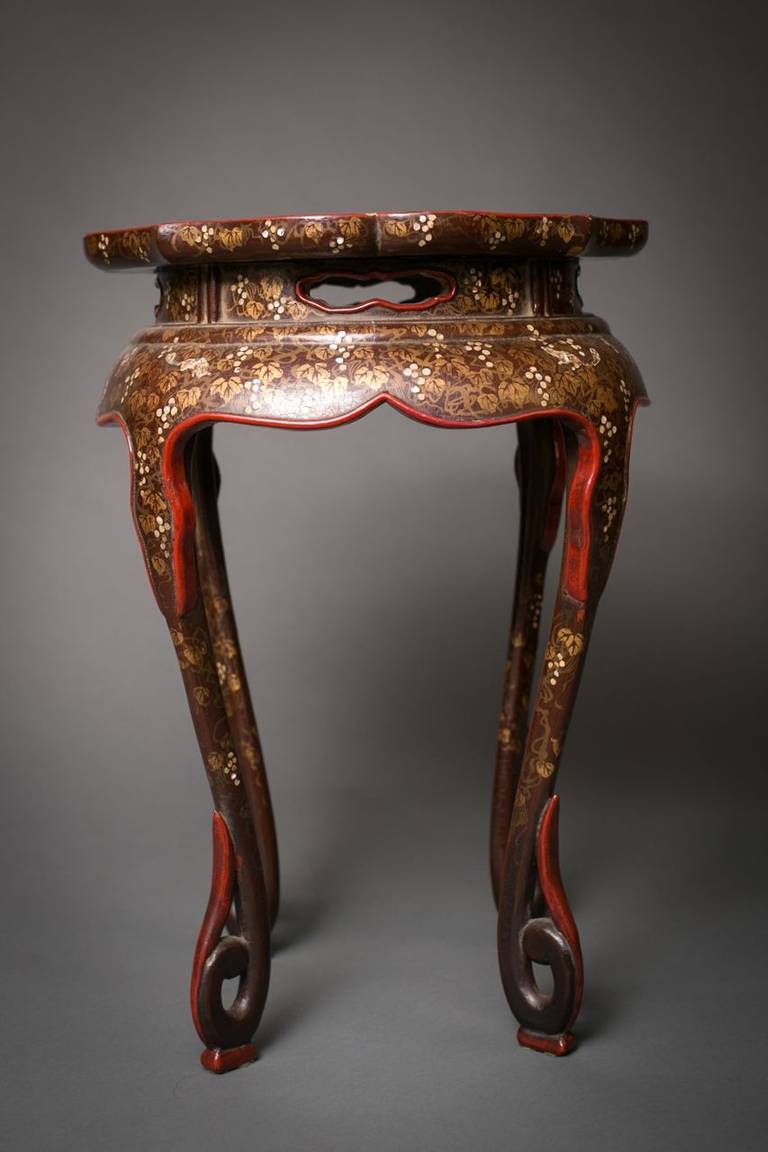 18th Century and Earlier Japanese Urushi Lacquer Stand