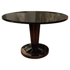 Biedermeier Black Lacquer Center Hall table.