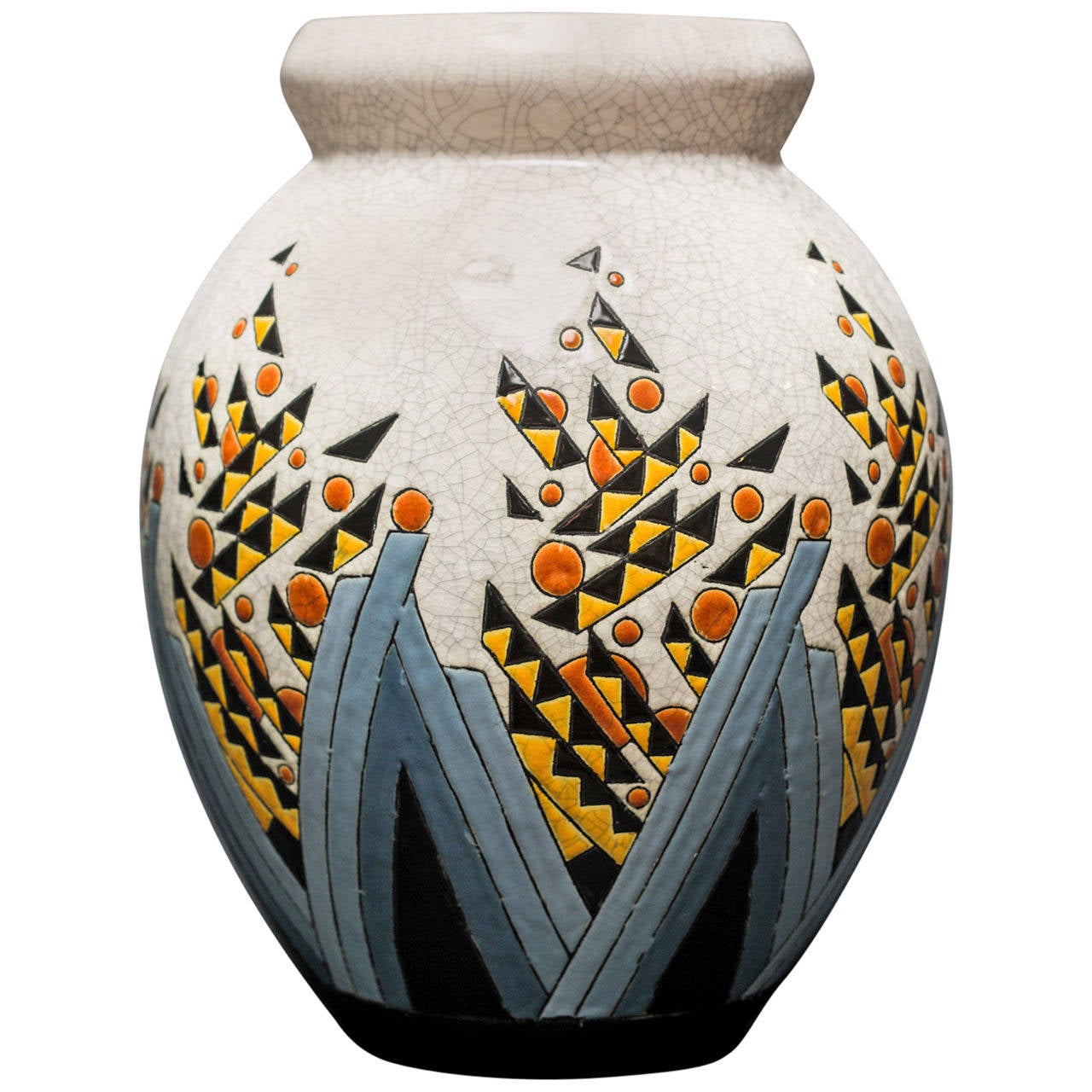 Keramis Abstract Ceramic Vase For Sale at 1stdibs