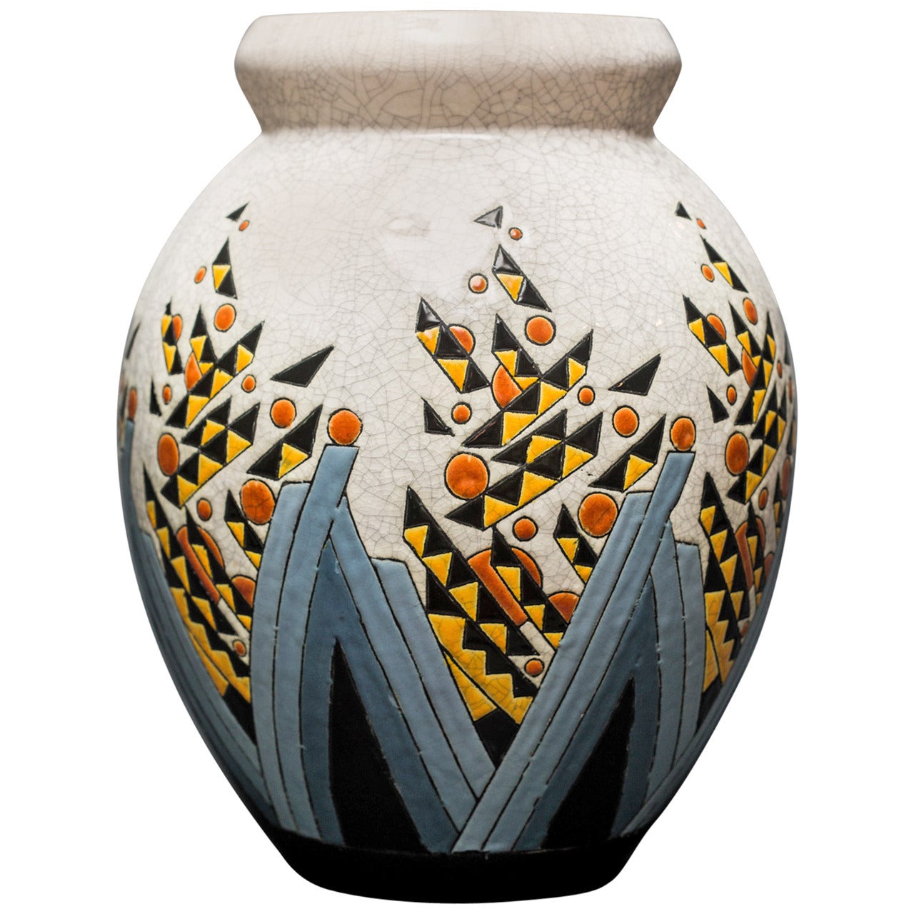 Abstrakte Keramikvase aus Keramik, Keramik von Keramis
