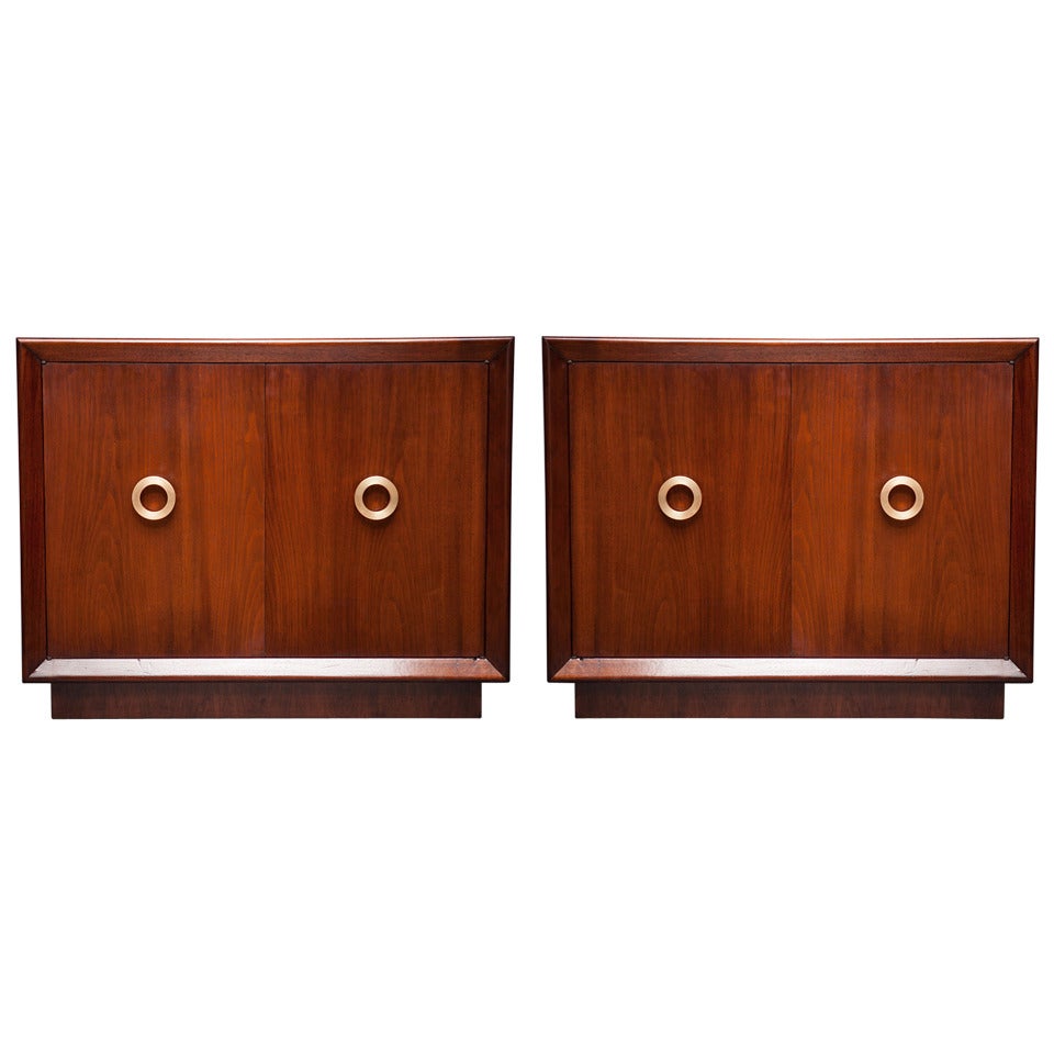 Pair of American Art Modern Cabinets For Sale