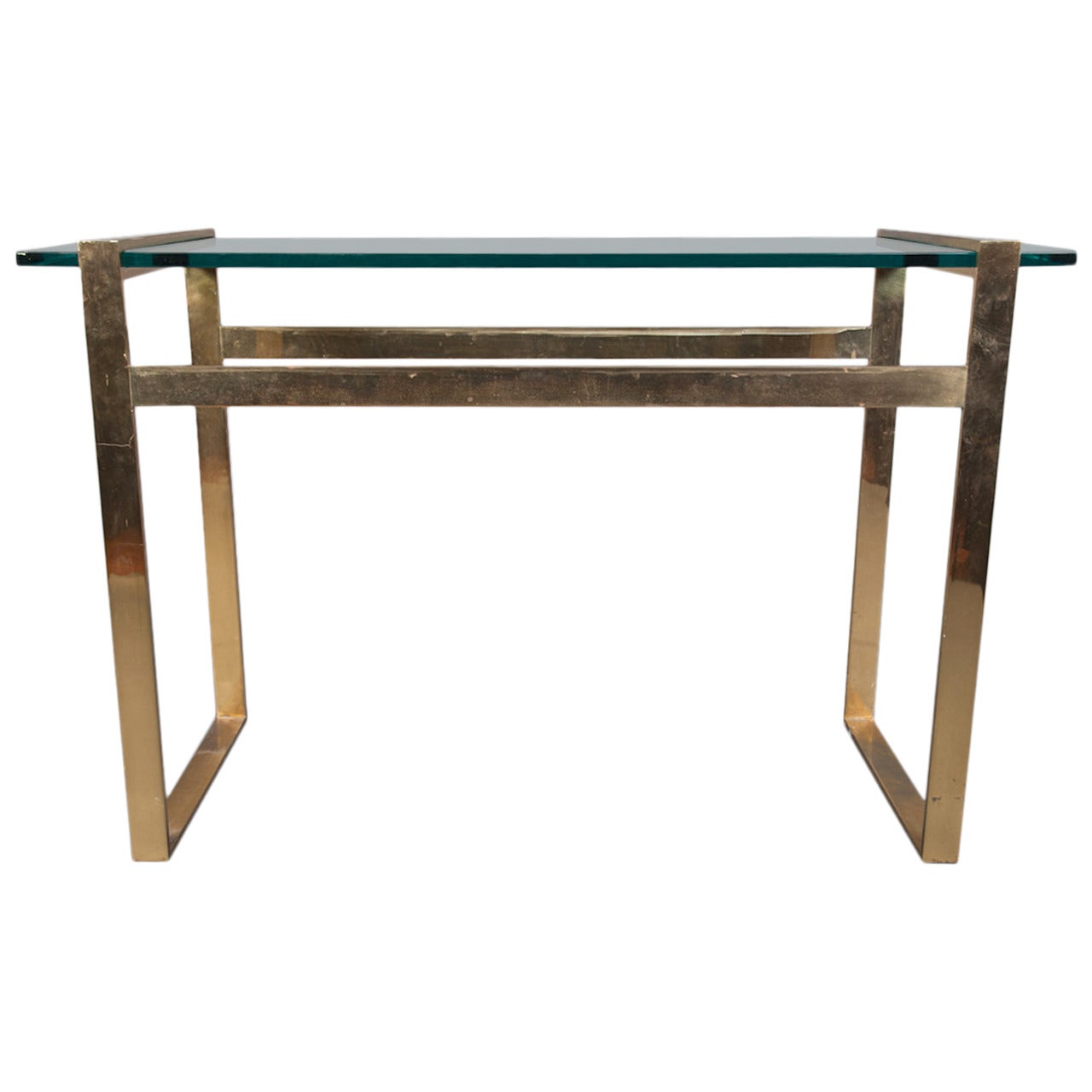 Paul M. Jones Bronze and Glass Console For Sale