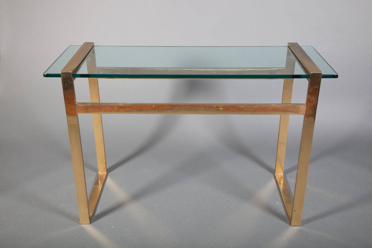 Konsole aus Bronze und Glas von Paul M. Jones (Nordamerikanisch) im Angebot