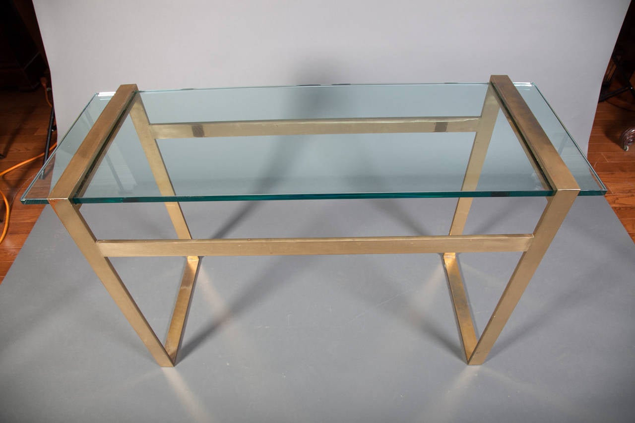 Konsole aus Bronze und Glas von Paul M. Jones im Zustand „Hervorragend“ im Angebot in Hudson, NY