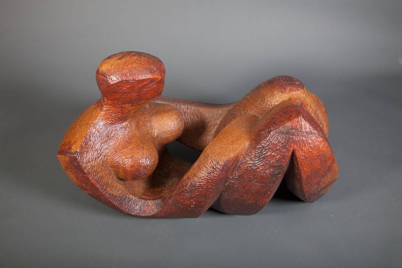 Abstract Sculpture of a Reclining Woman by Robert Hughes In Excellent Condition In Hudson, NY