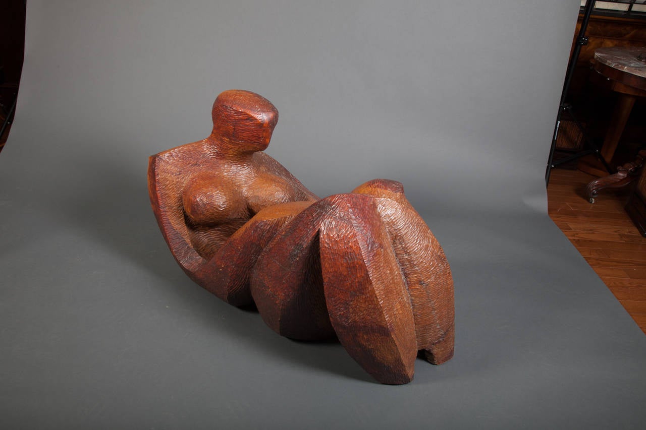 Abstract Sculpture of a Reclining Woman by Robert Hughes 1