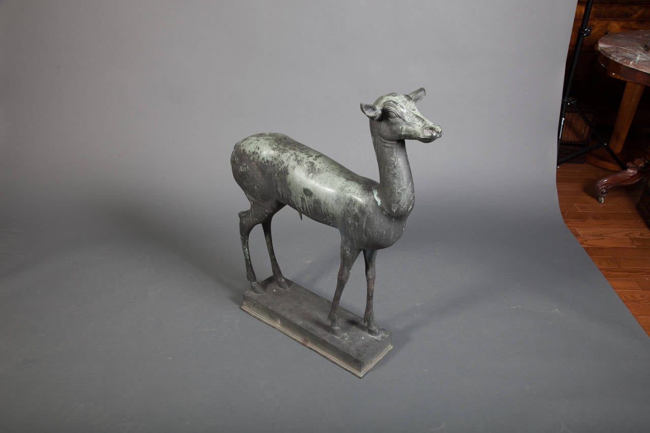 European Italian Pompeian Bronze Deer