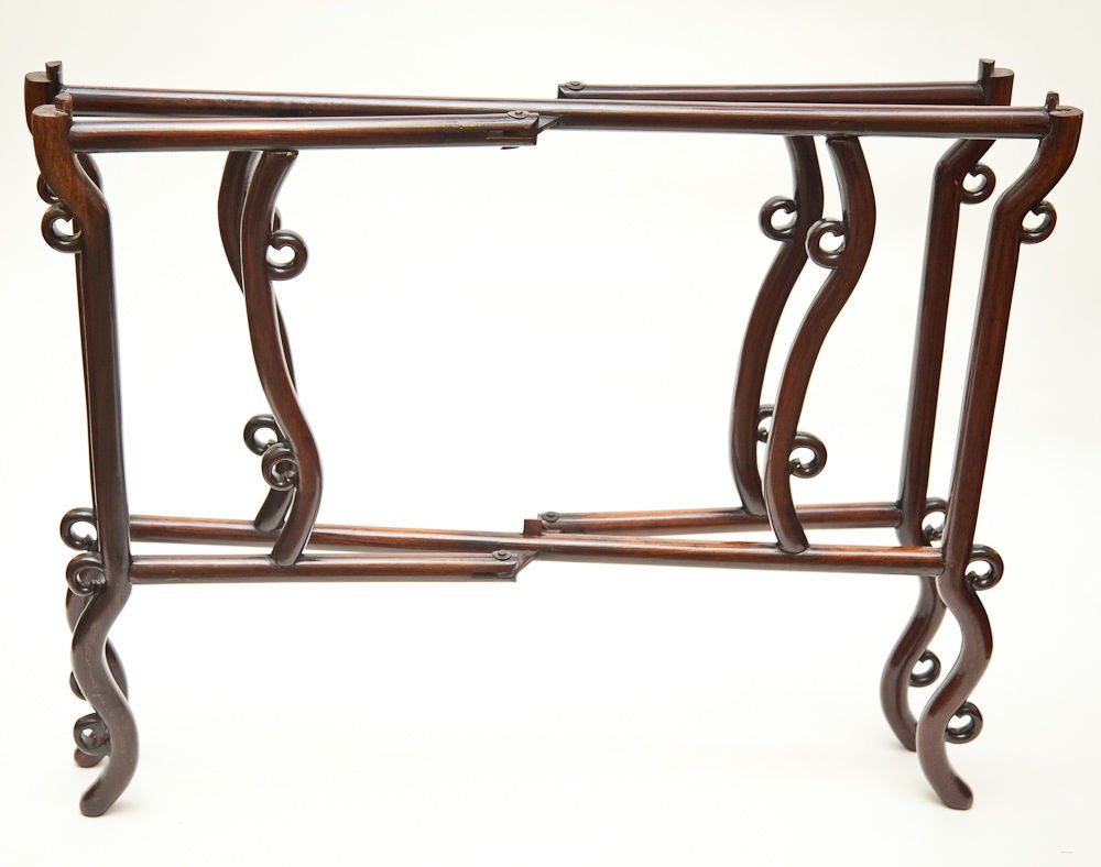 Chinese hongmu wood folding game table 6