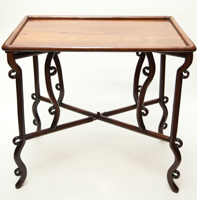 Chinese hongmu wood folding game table 1