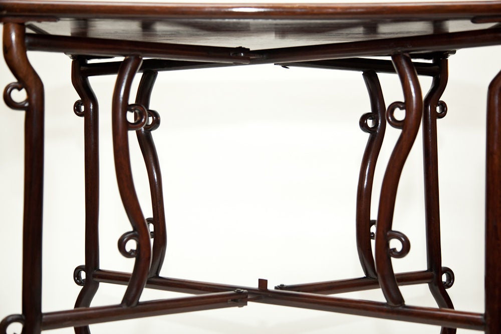 Chinese hongmu wood folding game table 2