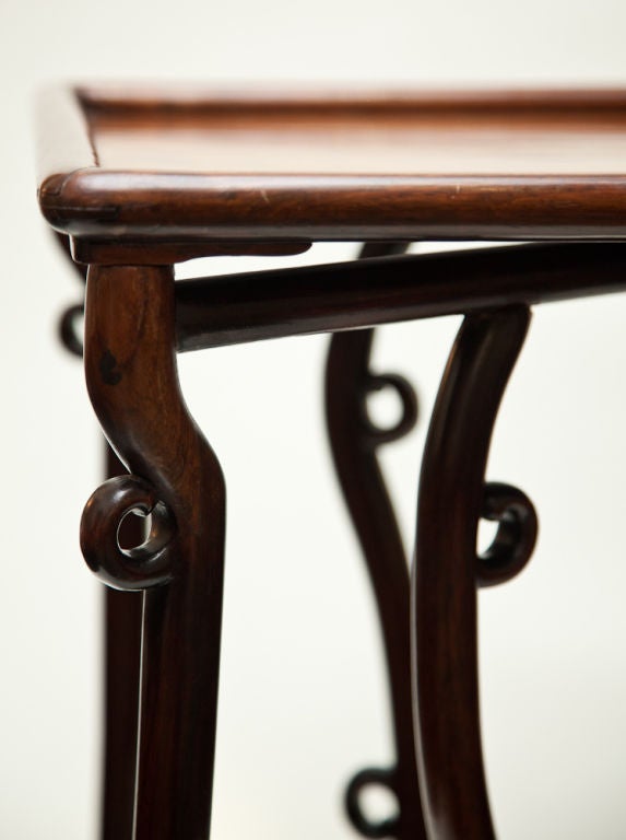 Chinese hongmu wood folding game table 3