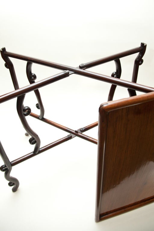 Chinese hongmu wood folding game table 4