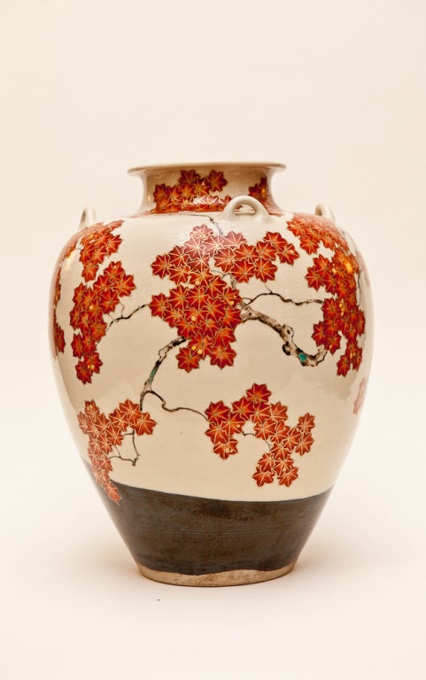 Japanese 19th Century Kozan Studio Vase In Excellent Condition In Hudson, NY