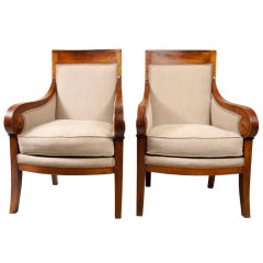Antique Pair of French Arm Chairs