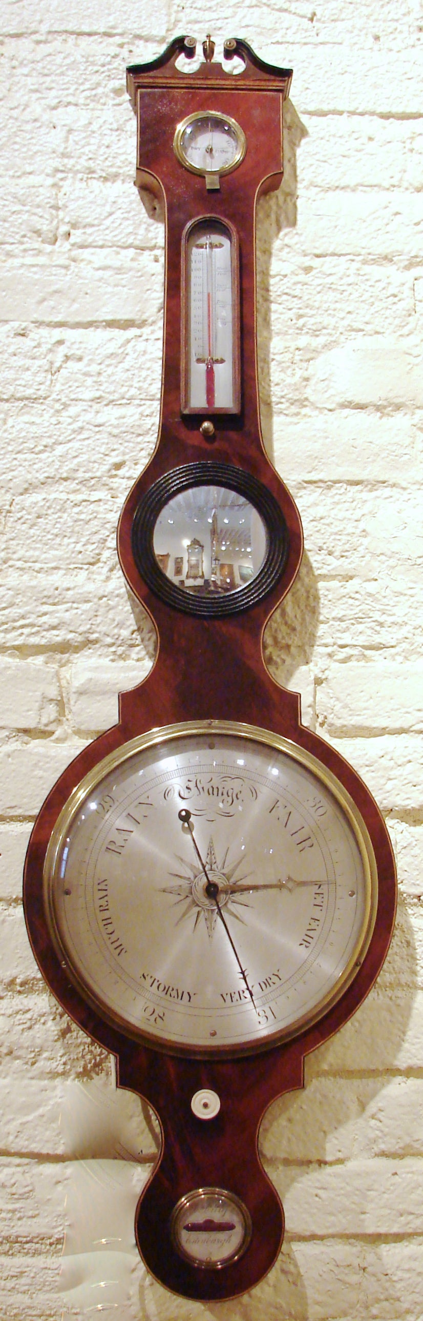 Scottish Regency Mahogany Banjo Barometer