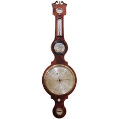 Schottisches Regency-Banjo-Barometer aus Mahagoni