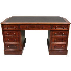 Antique Unusual Shaped  Georgian Style Mahogany Kneehole Desk
