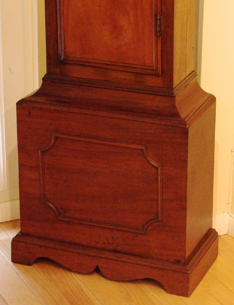 Late Georgian Mahogany 8 Day Tall Case Clock by Robt Newman In Excellent Condition In San Francisco, CA