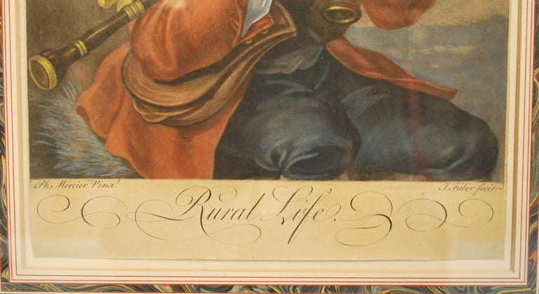 After Phillippe Mercier (1720-1756) Engraved by John Faber In Good Condition In San Francisco, CA