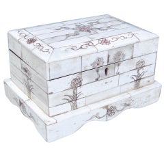 Engraved Bone Tea Caddy