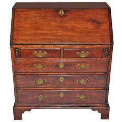 Antique Diminutive George III Mahogany  Bureau