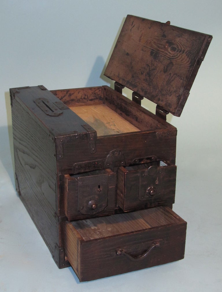 19th Century Japanese Zeni-Bako Box, Edo Period