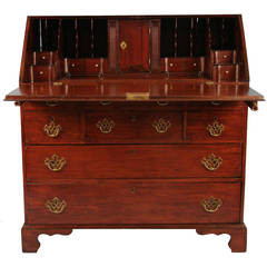 Antique Chippendale Mahogany Slant Front Desk