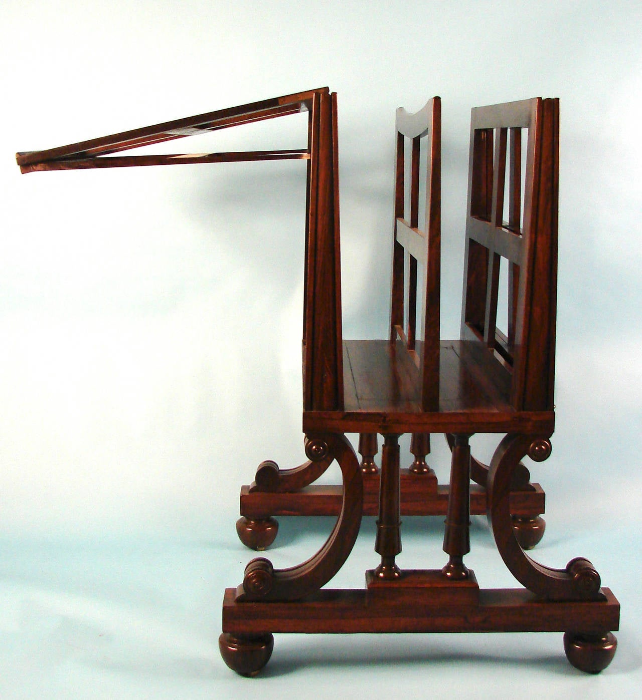 English Fine William IV Rosewood Folio Stand in the Manner of Gillows