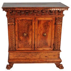 Italian Walnut Early Baroque Cabinet