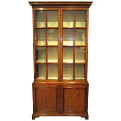 Fine Eighteenth Century Walnut Glazed Door Bookcase